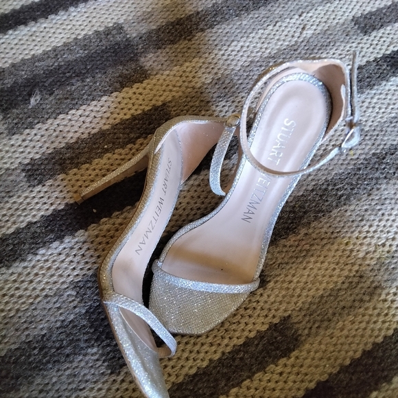 Stuart Weitzman Nudistcurve Patent crystal color Ankle strap sandals size 8 - Picture 3 of 9